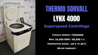 Thermo Sorvall LYNX 4000 Superspeed Centrifuge (Item - 1319E CENTRI)