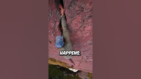 Man Hangs Off the Edge of a MOUNTAIN