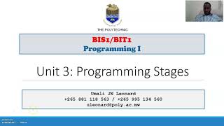Unit 3   Programming Stages Part 1