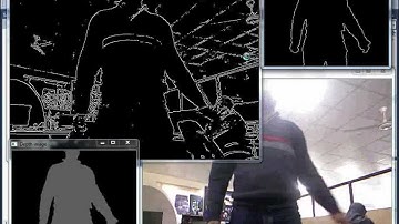 edge detection of  user only  with Kinect and openCV