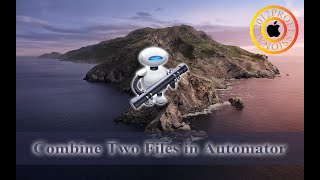 Combine two files in automator
