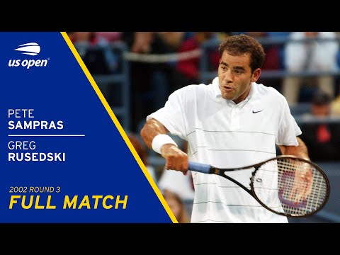 Pete Sampras vs Greg Rusedski Full Match | 2002 US Open Round 3