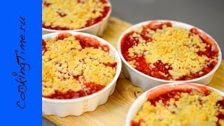 Клубнично-Яблочный Крамбл - простой рецепт вкусного десерта - как просто приготовить дома Клубнично-Яблочный Крамбл - простой рецепт вкусного десерта - как просто приготовить дома