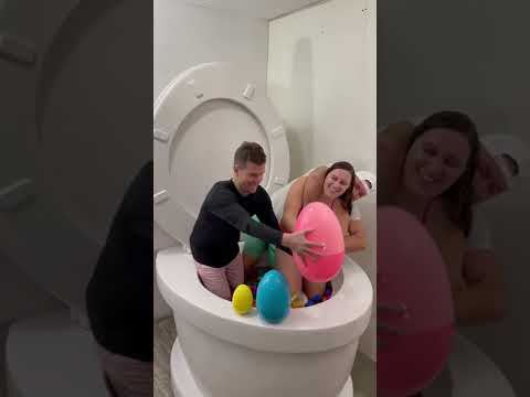 Surprise Egg Party Game Challenge In Giant Toilet With Big Money Prize Shorts