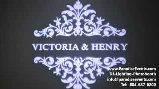 Monogram Gobo Projection Lighting Rental Wedding lighting ideas theme party lights