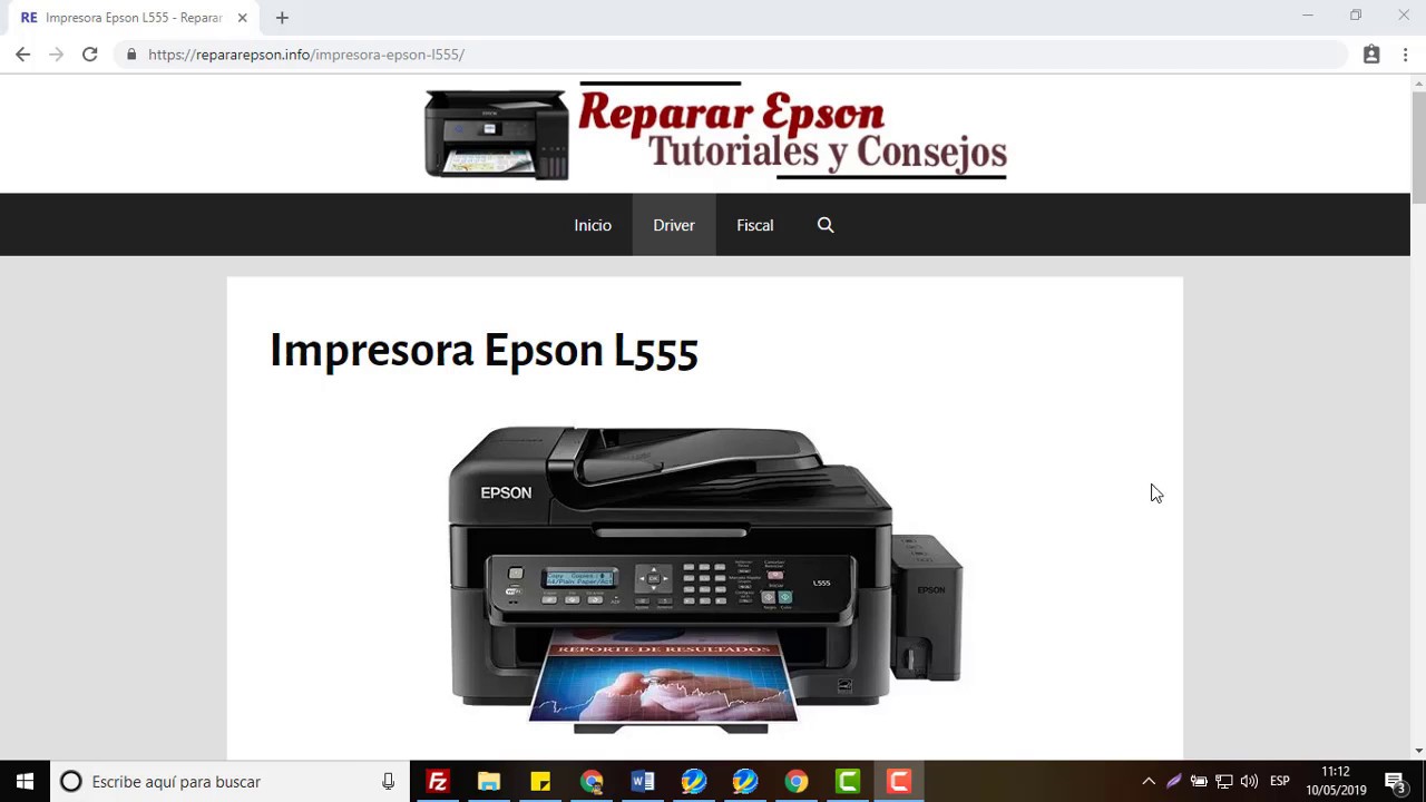 Impresora Epson L555 - Driver Para %