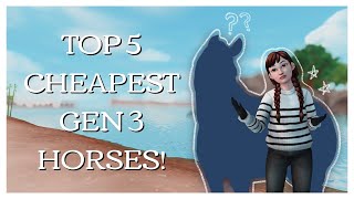 Top 5 Cheapest Generation 3 Horses! | Star Stable Online