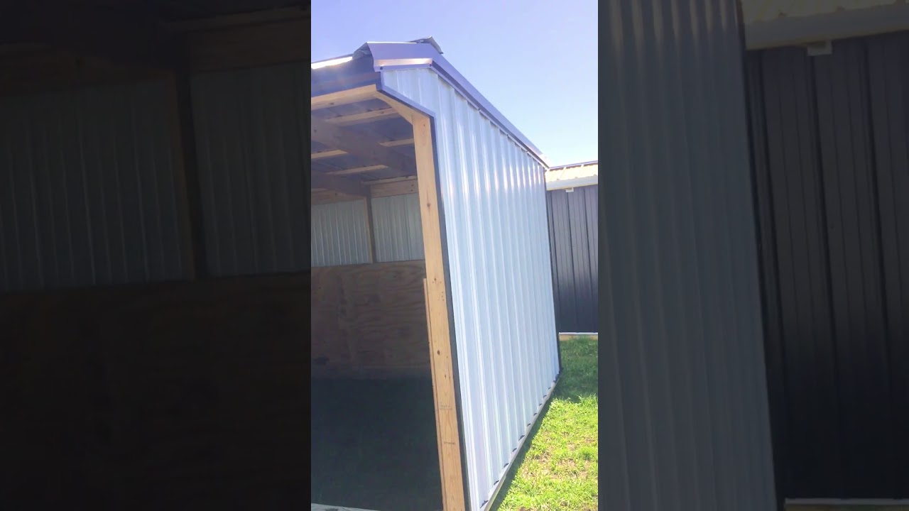 10x30x8 Mini Barn Two Stall Center Tack Room 
