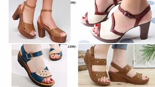 2024 Top Notch Footwear Designs For Ladies : Sandal Shoes Chunky Heels & Pump Shoes