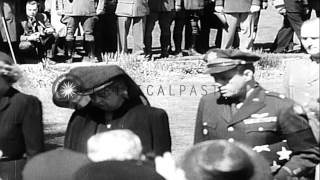 Harry Truman sworn in after death of Roosevelt and surrender of Germany to Allied...HD Stock Footage