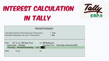 interest calculation in tally erp9 | with debit and Credit note