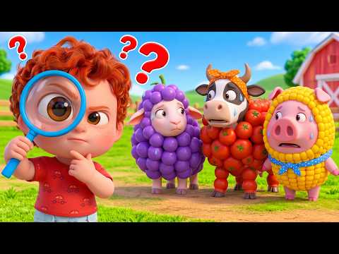 WOW, Colorful Animal??? Baby play Hide And Seek With Colorful Animal | English Song for Kids