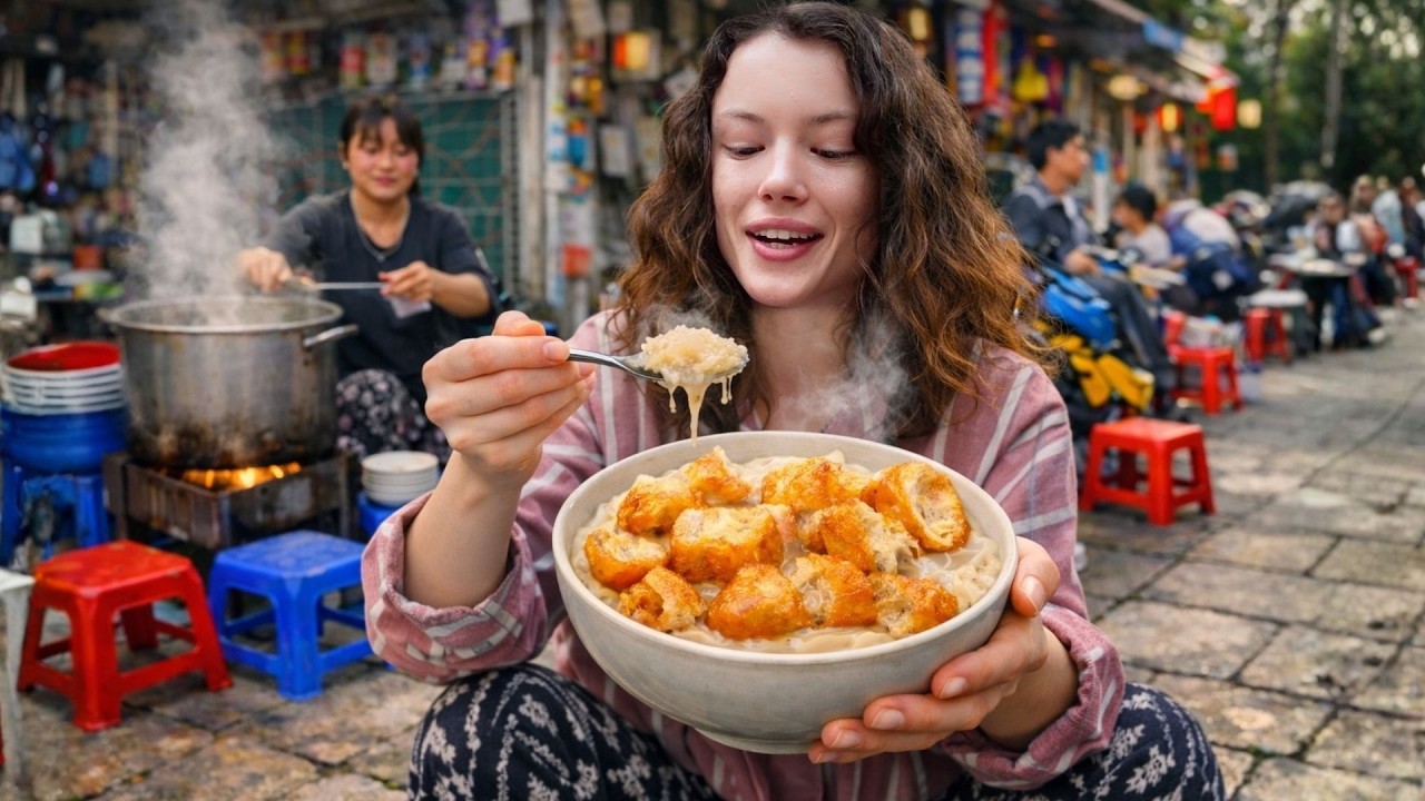 Ce que les locaux mangent VRAIMENT au Vietnam 🇻🇳 (street food - Hanoï)