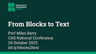 From Blocks to Text