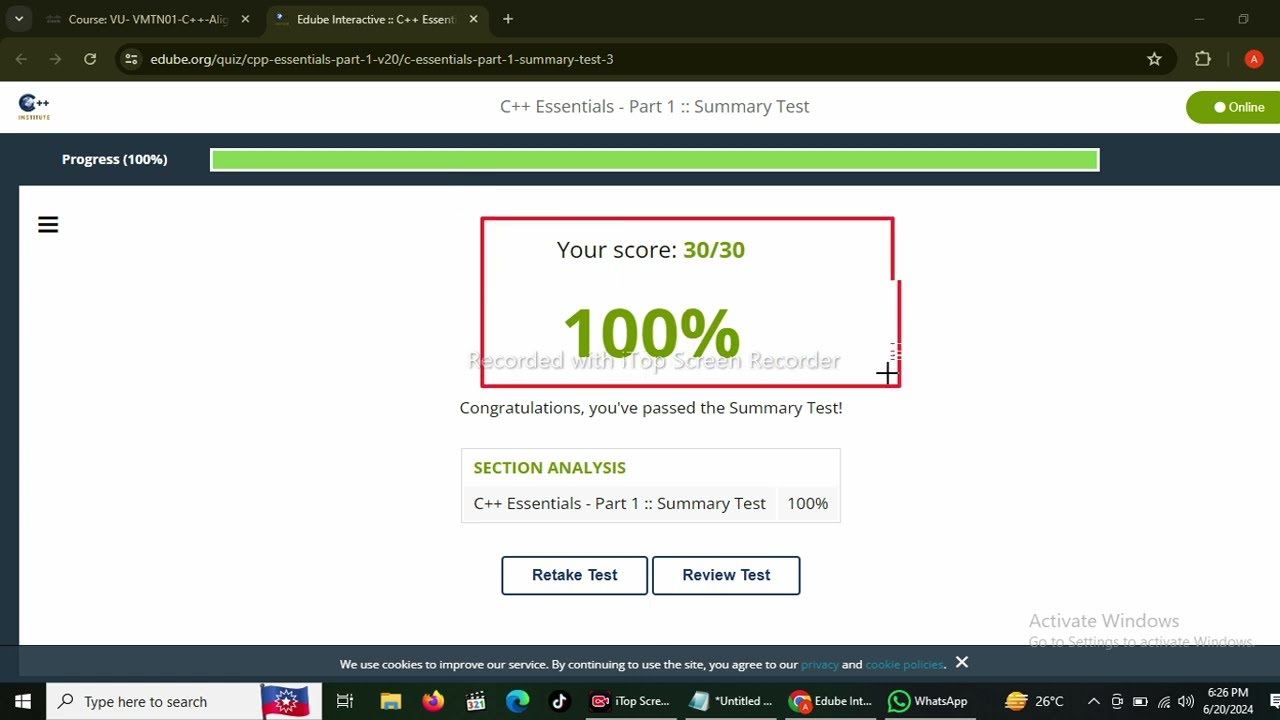cs201 summary test 1 | 100% correct solution | cisco assignments summary test 1 |