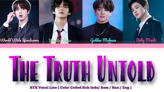 BTS - The Truth Untold lyrics ( Color Coded Sub Indo / Rom/ Han/ Eng ) | lirik indo