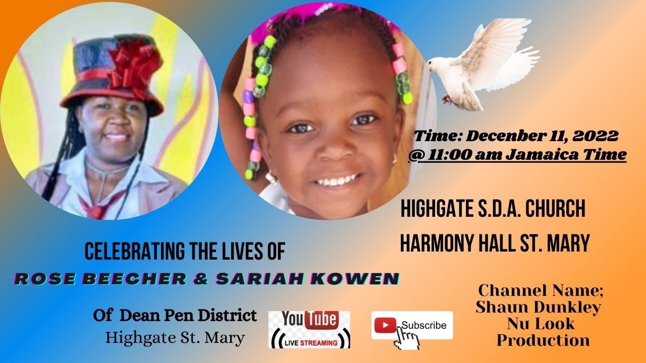 Thanksgiving Service for the Life of Rose Beecher & Sariah Kowen YouTube