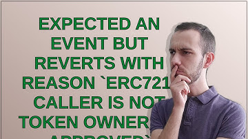 Expected an event but reverts with reason `ERC721: caller is not token owner or approved`