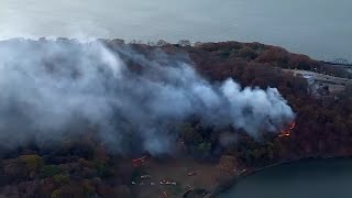 Emergency crews responding to brush fire in Inwood Hill Park