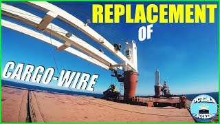 Кран. Замена грузового шкентеля / Crane. Replacement of cargo wire