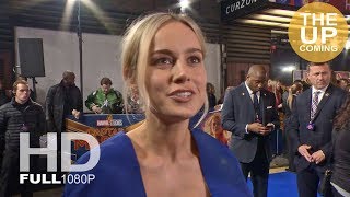 Famous Brie Larson Captain Marvel premiere interview London Wealth