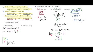 Using Inverse Properties and Evaluating Compositions of Trigonometric Functions Video