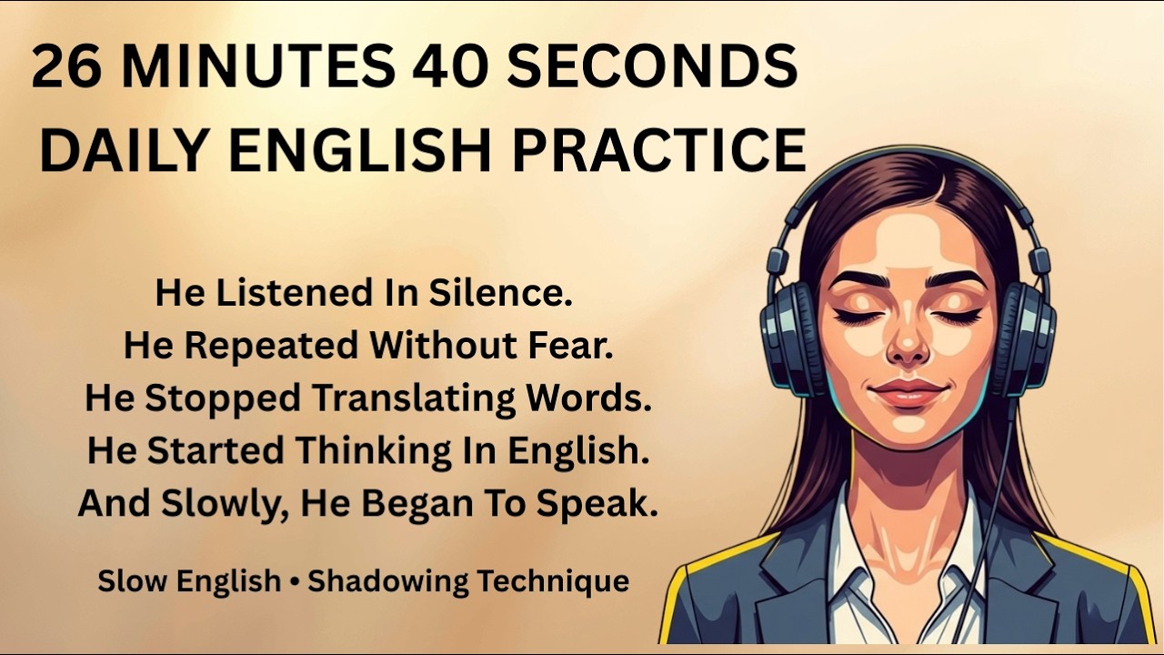 Improve Spoken English Naturally with Shadowing | Slow English Practice