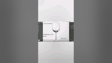 Modeling a wine glass in 1 minute 3dsmax blender #tutorial #3dsmax #design #3d #architecture