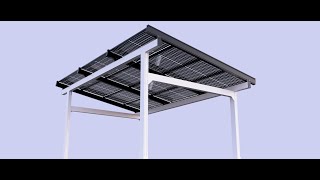 INFR4x3 P White SunLounge 6.6kW Watertight Solar Pergola Turntable