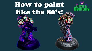 How to paint a Warhammer Space Marine like a carpet from the 80s!