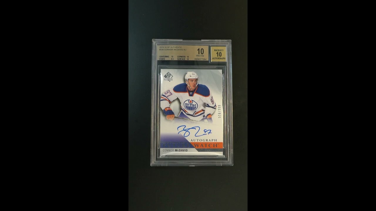 2015 SP Authentic Future Watch Connor McDavid ROOKIE AUTO /999 