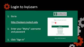 Getting Started with IvyLearn for Students Summer 2018