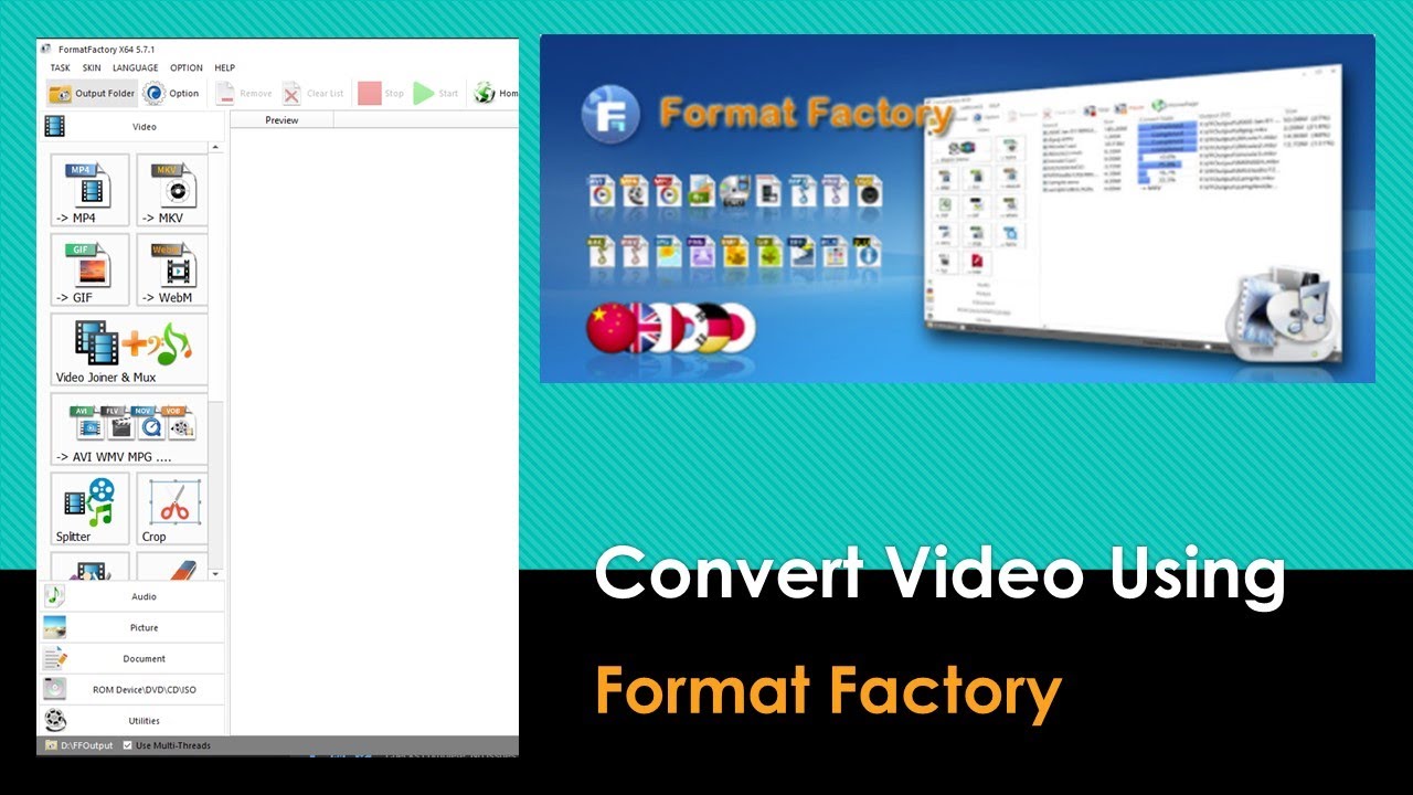 Converting Videos Using Format Factory(Best Free Video Converter) - YouTube