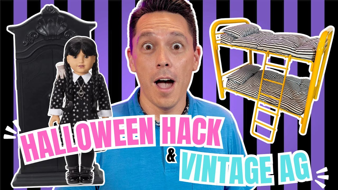 Halloween Hack for My Wednesday Doll + OG Science Set + Vintage AG Bunk Bed Find!