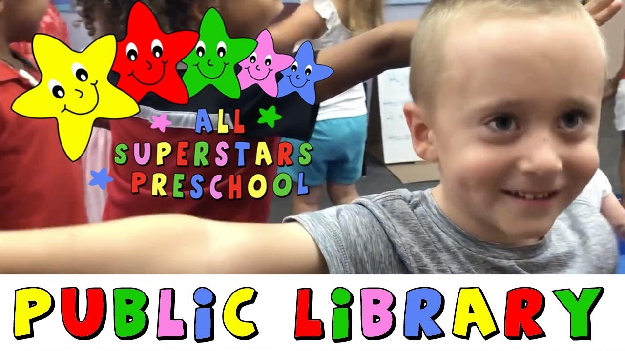 All Superstars Preschool Downtown VPK visit the library!