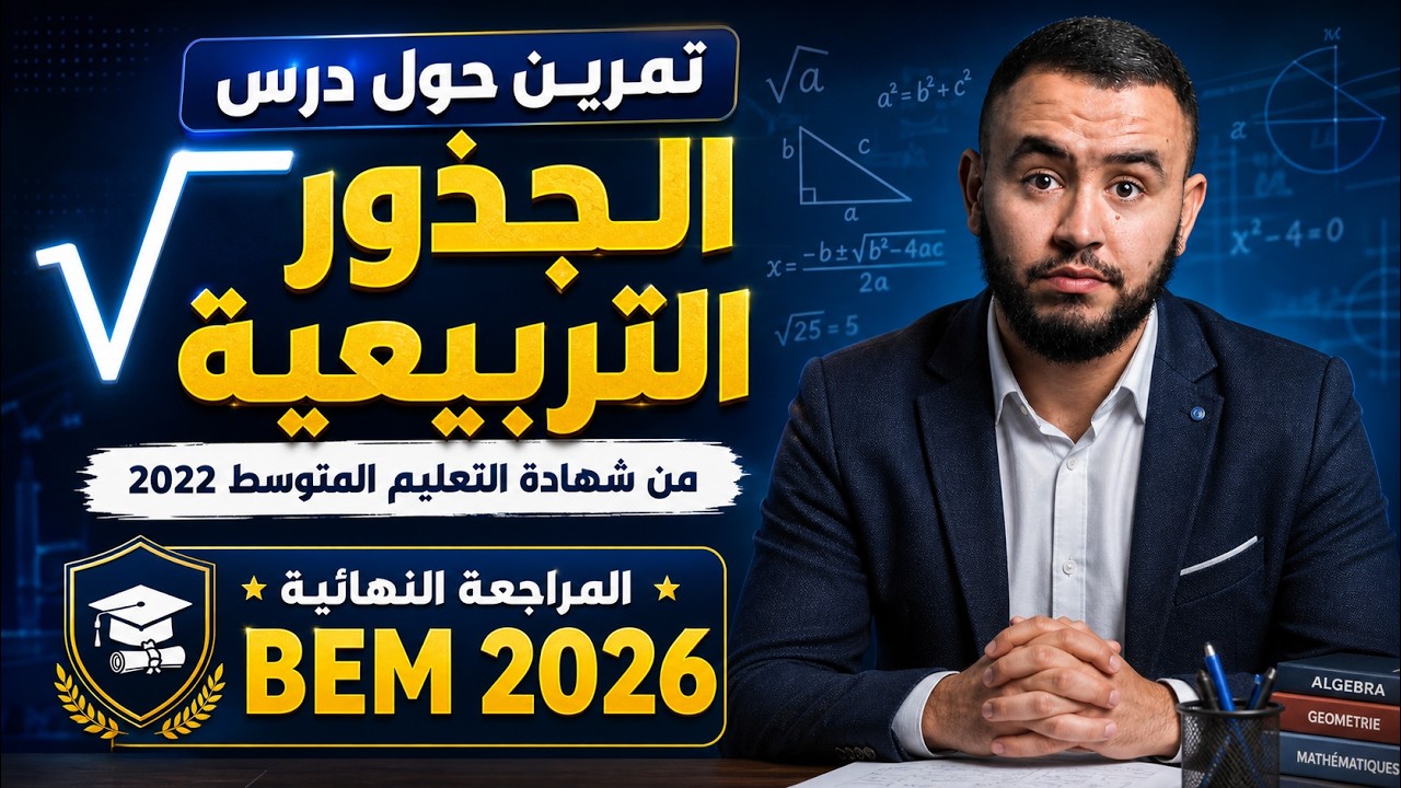 تمرين رائع من شهادة التعليم المتوسط 2022 في الجذور التربيعية | التحضير ...