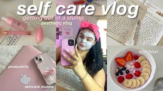 SELF CARE VLOG  skincare, wellness, journaling & productive habits