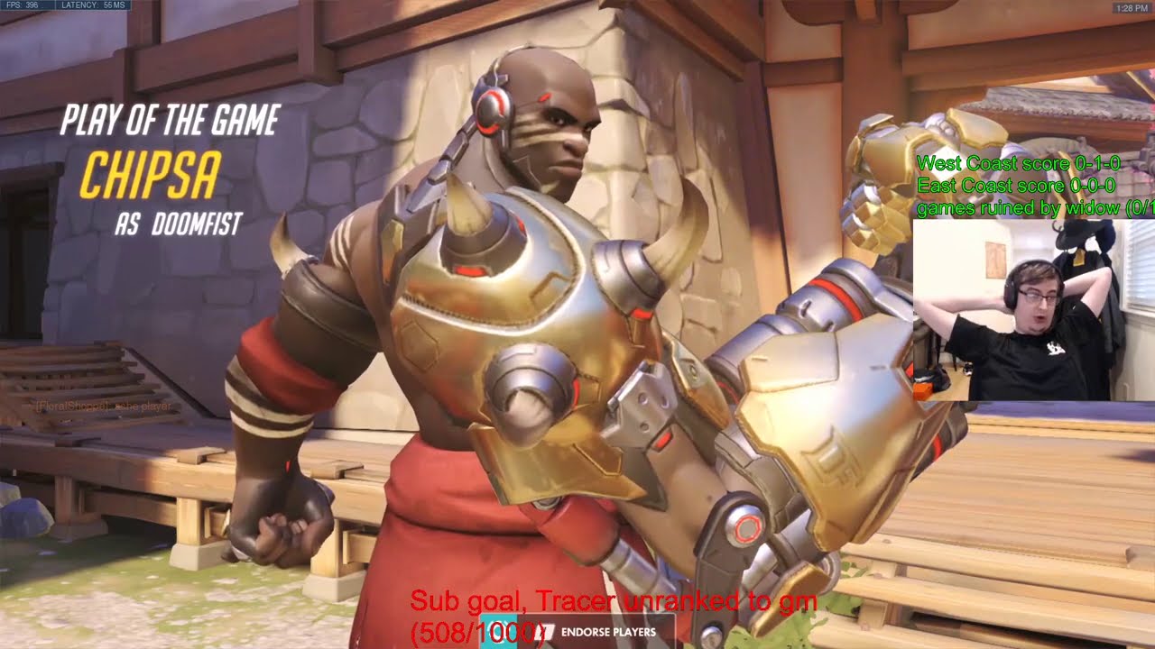 POTG! CHIPSA PRO DOOMFIST GAMEPLAY OVERWATCH SEASON 25 TOP 500