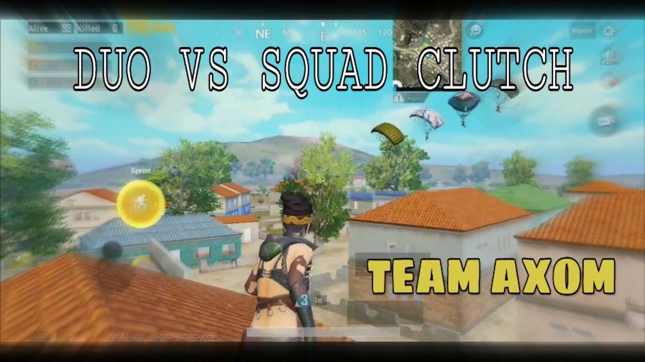 DUO VS SQUAD CLUTCH ||  TEAM AXOM || PUBG MOBILE