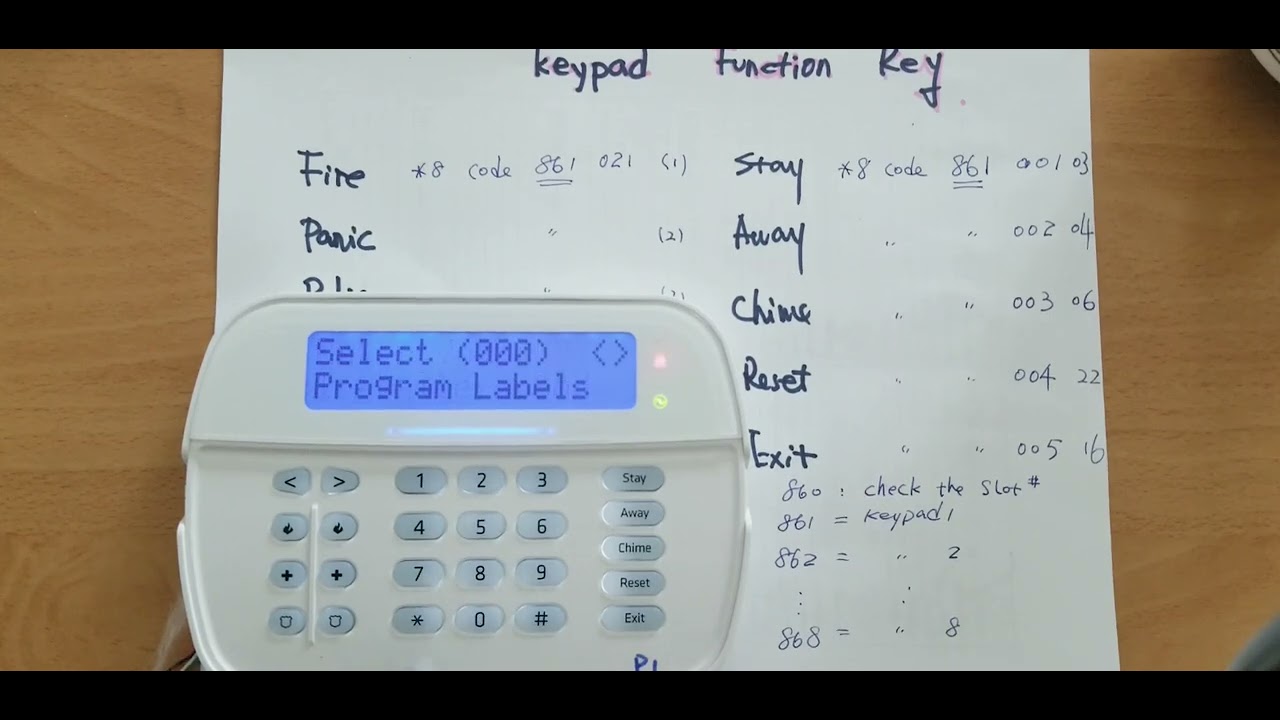 DSC NEO keypad function keys programming - YouTube