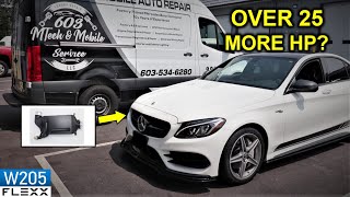 ONLY INTERCOOLER step by step install on C300 (W205) 2015+ Mercedes