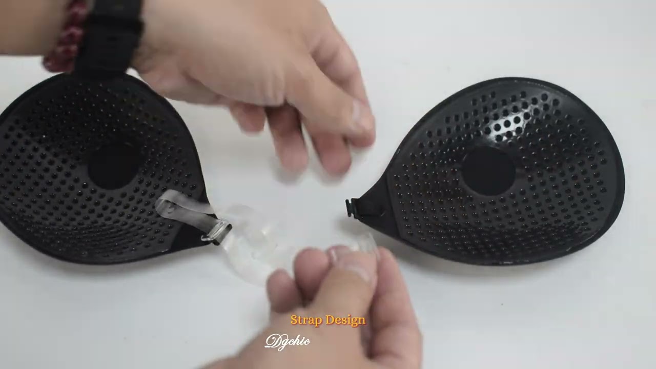 Hanging Neck Adhesive Bra Factory Invisible PushUp Sticky Strapless Bra with Clear Halter Neck Strap