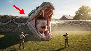 Brave Heroes Save Innocent Pig from a Giant Python’s Deadly Coils 🐷🐍