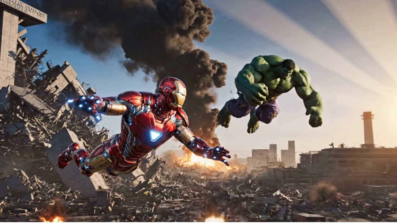 🔥HULK & IRON MAN vs EVIL FORCES  Epic Superhero Battle to Save the American City.