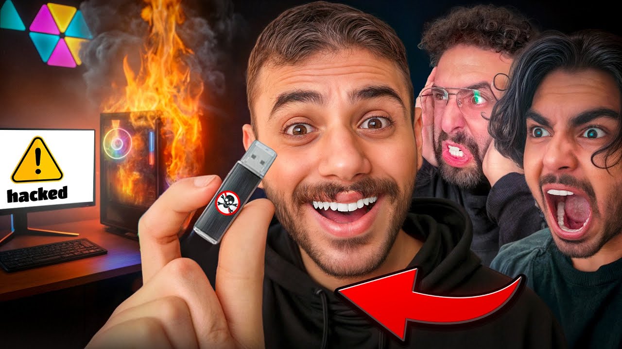 رفیقامو پرنک کردم😂 (فکر کردن سیستم‌شون ویروسی شده!) 💀PRANK