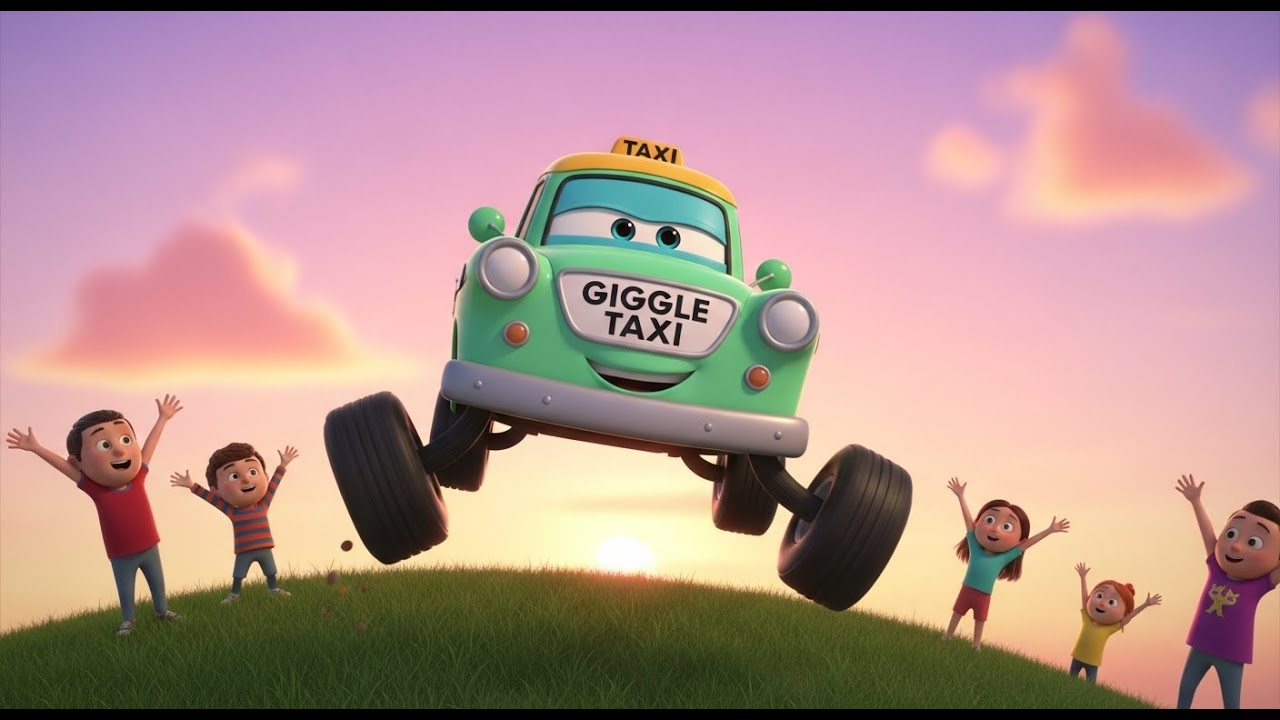 Giggle Taxi and the Ticklish Tires | Nursery Rhyme for Toddlers & Fun Animated Kids Sing Along 🚕😂