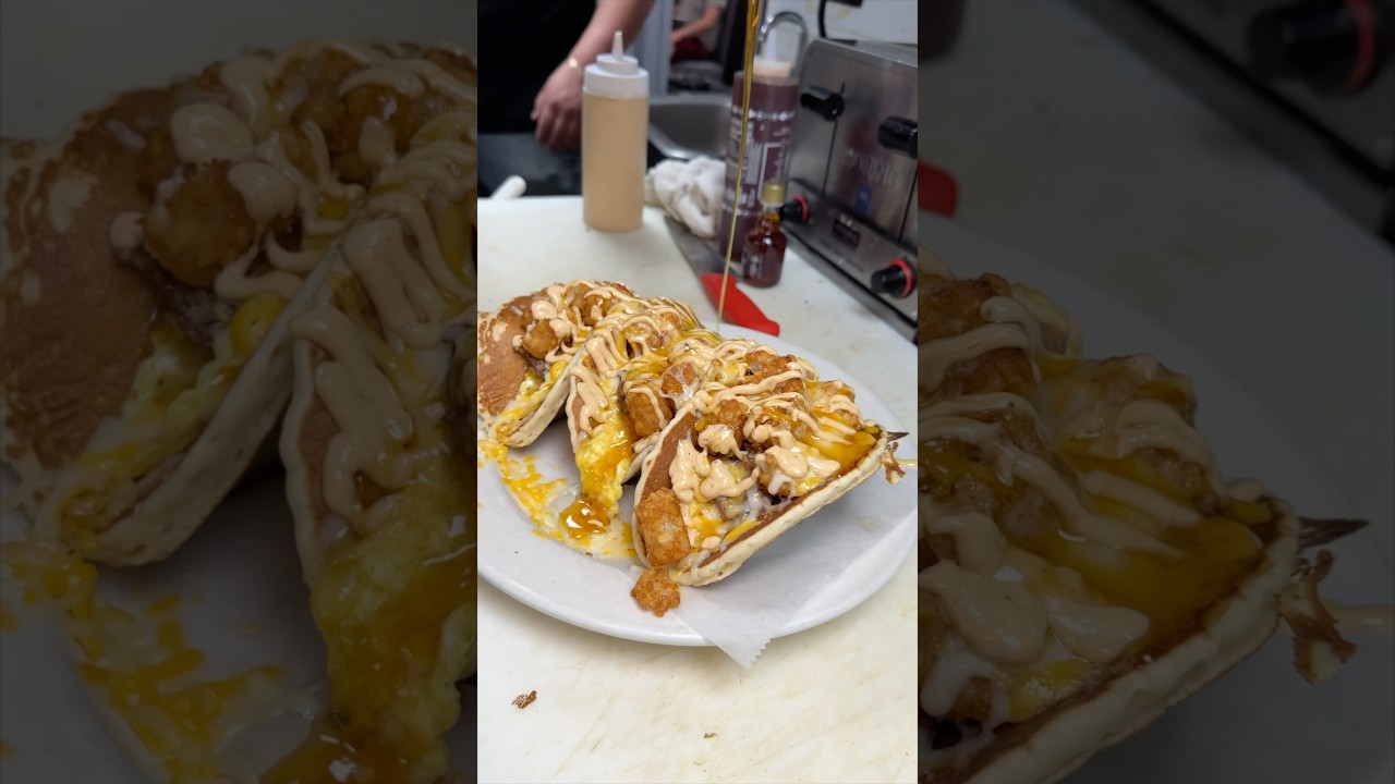 We went ALL OUT at the CRAZIEST DINER in AMERICA! Elm Street Diner in Stamford CT! 🥞🔥 #DEVOURPOWER