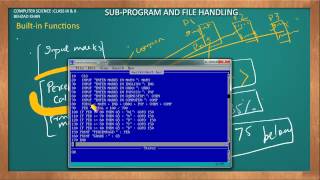 Built-in Functions- Sub Programs and File Handling Part 1