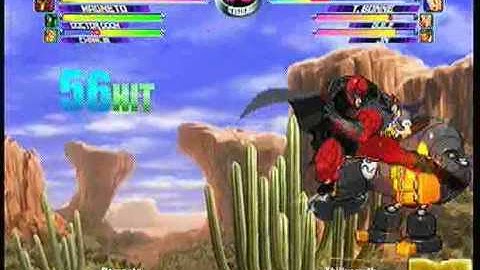 MvC2 Online (360): Brett (Cha/Mag/Doom) vs Thillygewth (Gui/Jin/Tron) 11 .:6.2.10:.