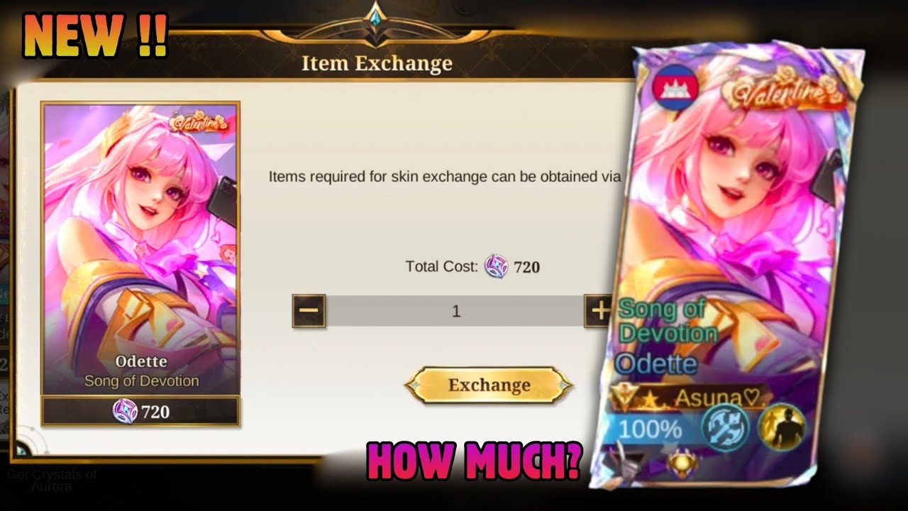 Finally!! Valentine Odette Song of Devotion Skin Is HERE !! (How Much?)